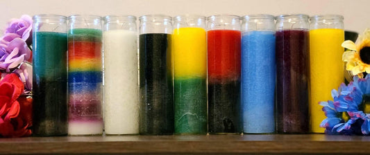 7 Day Candle, Blessed, Plain Color, Jar Candles, Ritual, Spell Oil, Seven, White, Black