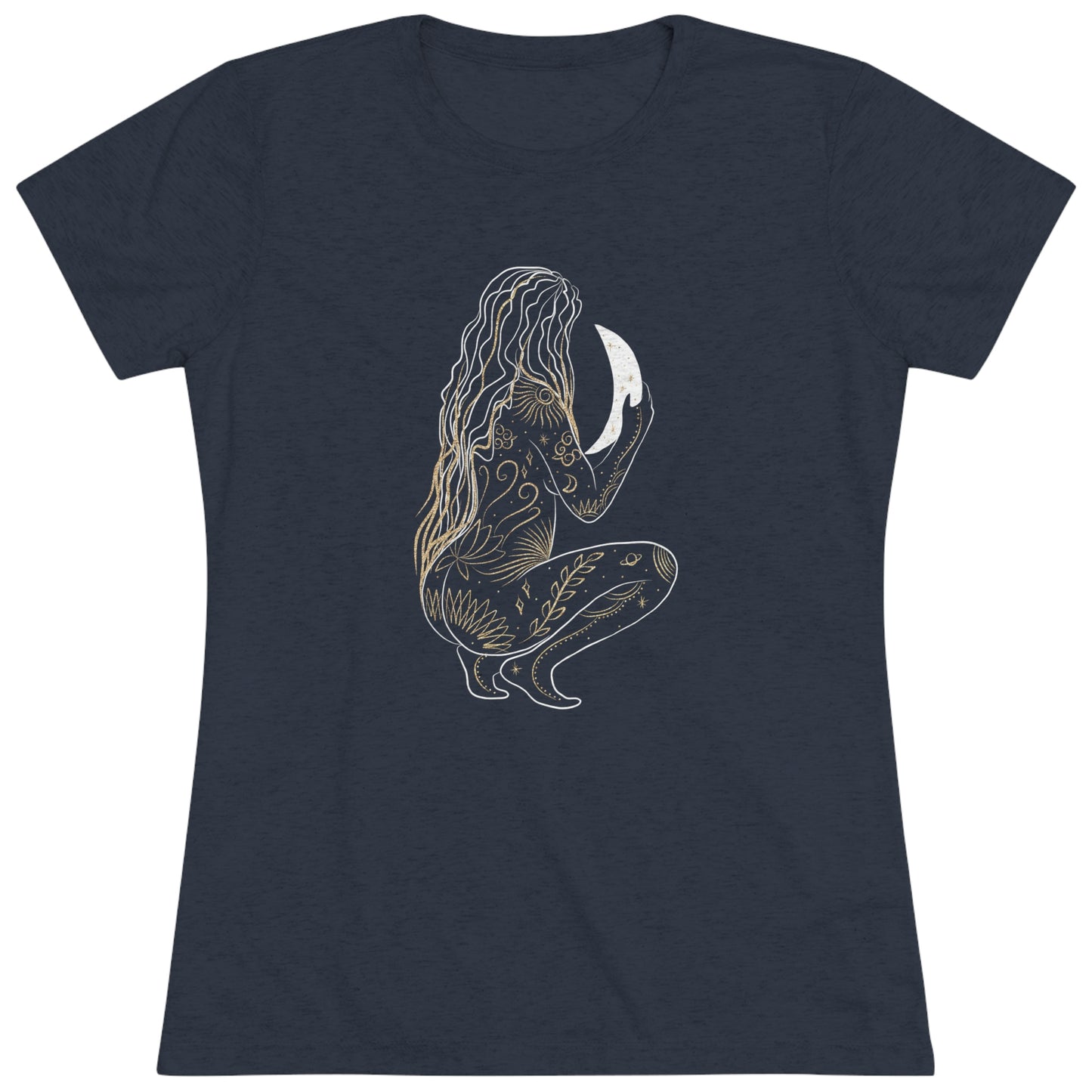 Moon Goddess T shirt, Luna Women's Triblend Tee