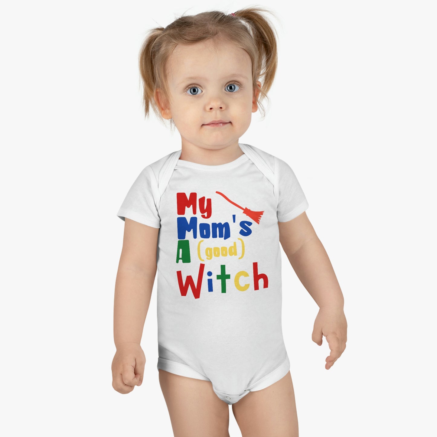 My Mom is a good witch Onesie® Organic Baby Bodysuit
