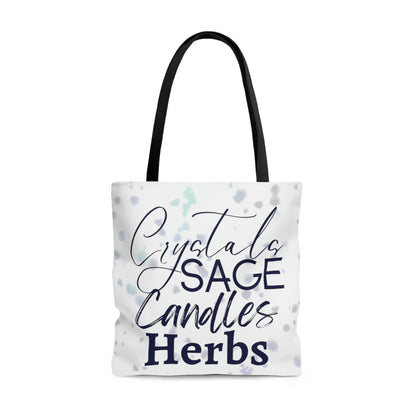 Crystals Sage, Herbs Tote Bag, tarot cards, spiritual supplies