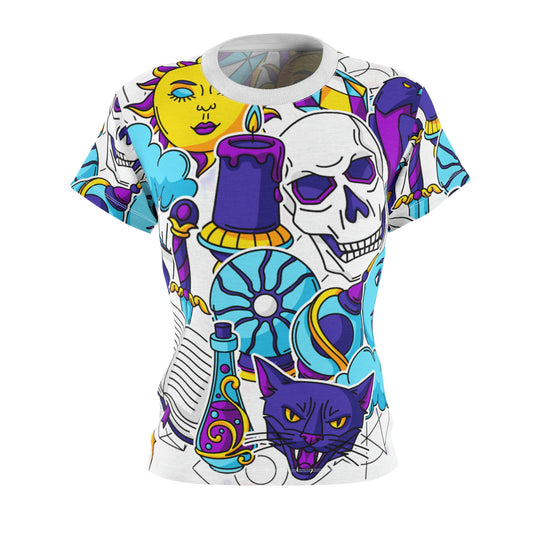 Witchy tshirt, Women's AOP Cut & Sew Tee