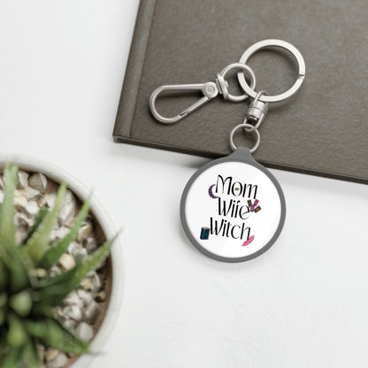 Mom, Wife, Witch Keyring Tag
