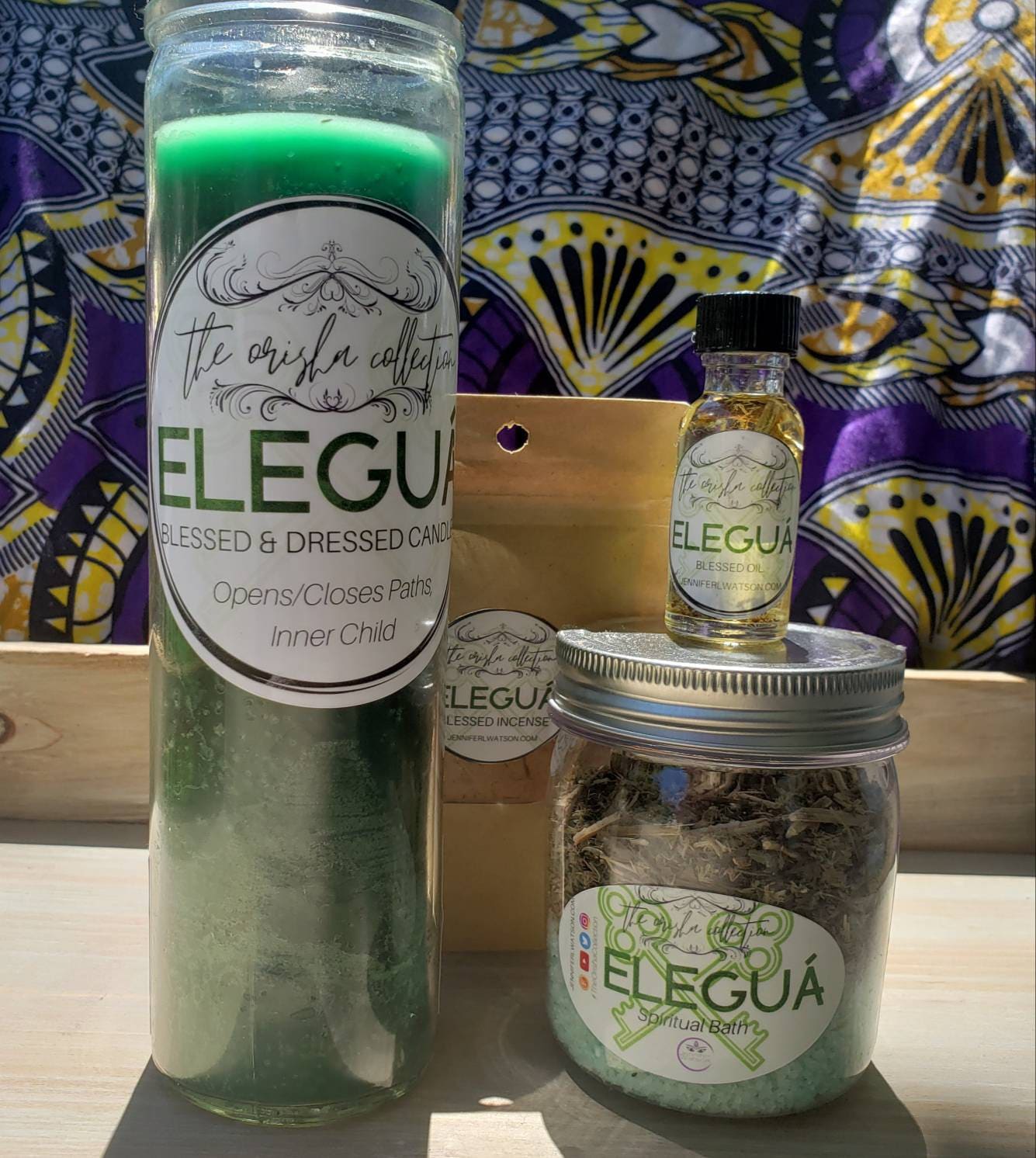 Elegua Candle, Eleguas Oil, Door Opener, Spiritual Bath, Powder Incense, Room Spray, Candles