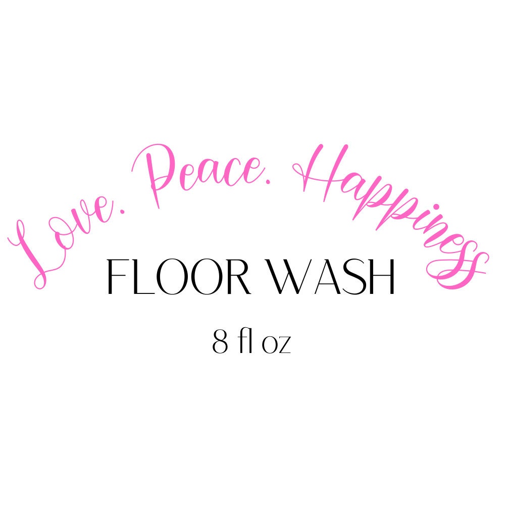 Floor Wash Love Peace Happy Spiritual No Rinse 8 oz Super Concentrated Plastic bottle Ritual Spell Magick
