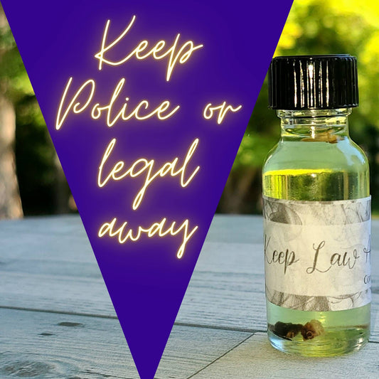 Keep Law Away Conjure Oil Magic, Magickal Oil, Witch Spells, Essential Oil Magic, Spell Oil Ritual Spell Magick Oil