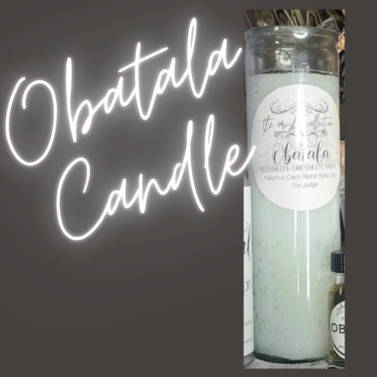 Obatala Candle, Obatalas Ritual, Spiritual spell kit, orisha candles, Orishas spells